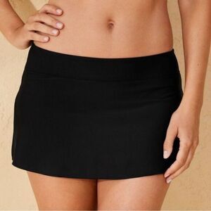 NWT Shade & Shore Black Low Rise Swim Skirt built in liner  - Size Large 12/14